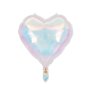 18" Foil Heart Iridescent