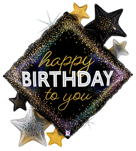 25370 Metallic Birthday Diamond Stars