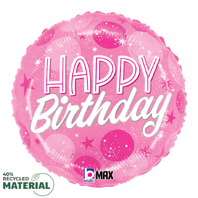 23457 Birthday Pink Sparkle Dots