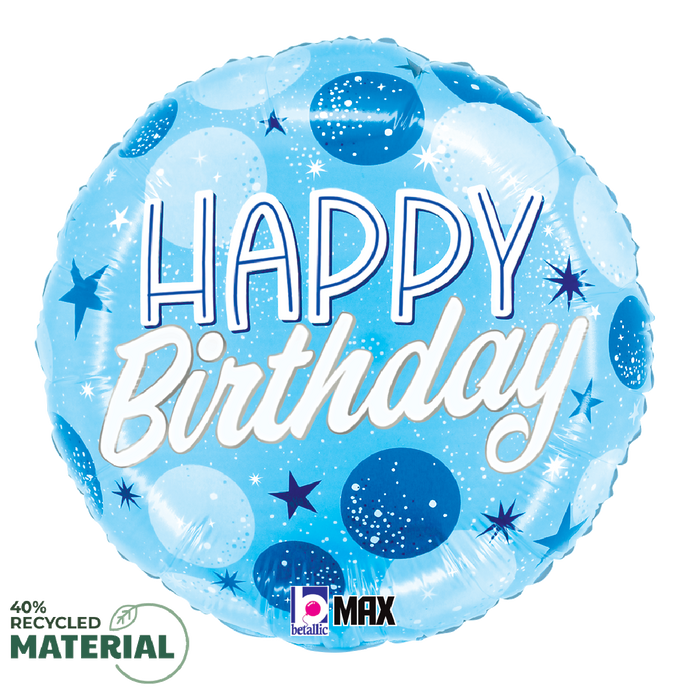 23458 Birthday Blue Sparkle Dots