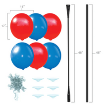 Load image into Gallery viewer, BalloonBobber® 6-Balloon Cluster Pole Kit with Brackets with Screws &amp; Bands
