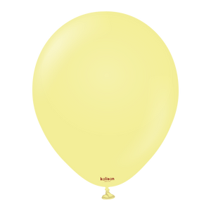K67494 Kalisan Pastel Matte Macaron Yellow 12" Round (50ct)