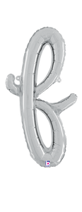 34706SP Script Letter "f" Silver