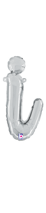 34709SP Script Letter "i" Silver