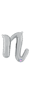 34714SP Script Letter "n" Silver