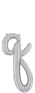 34717SP Script Letter "q" Silver