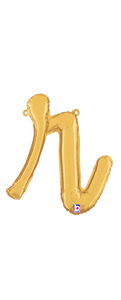 34718GP Script Letter "r" Gold