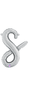 34719SP Script Letter "s" Silver