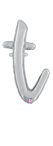 34720SP Script Letter "t" Silver