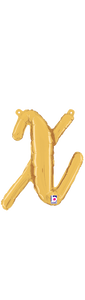 34724GP Script Letter "x" Gold