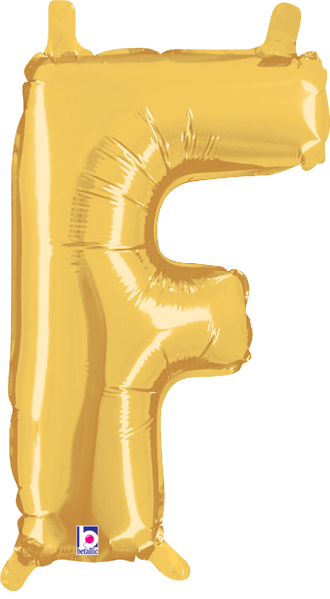 34906GP Letter F Gold 14in