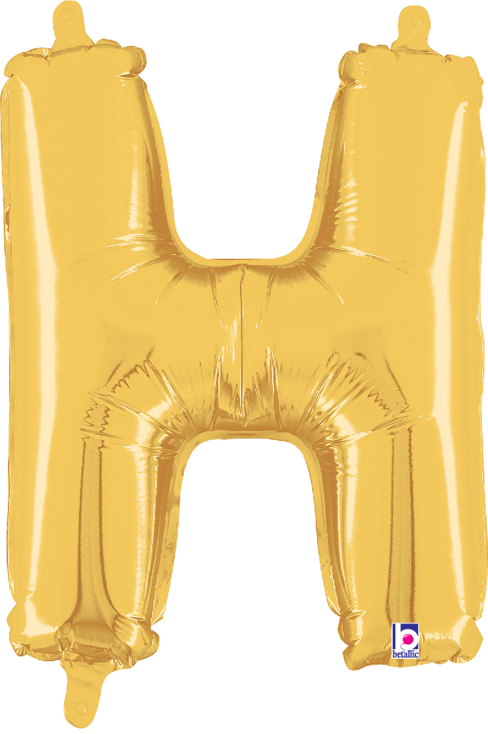34908GP Letter H Gold 14in