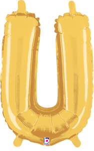 34922GP Letter U Gold 14in