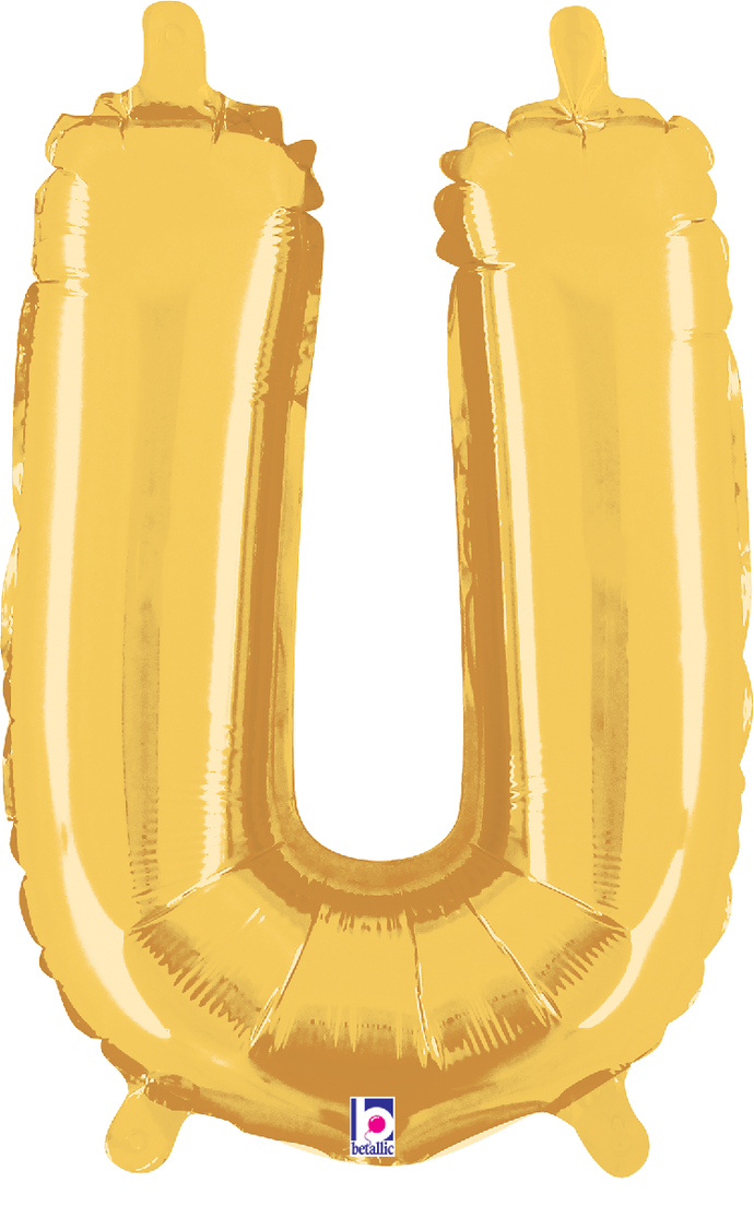 34922GP Letter U Gold 14in
