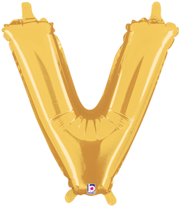 34923GP Letter V Gold 14in