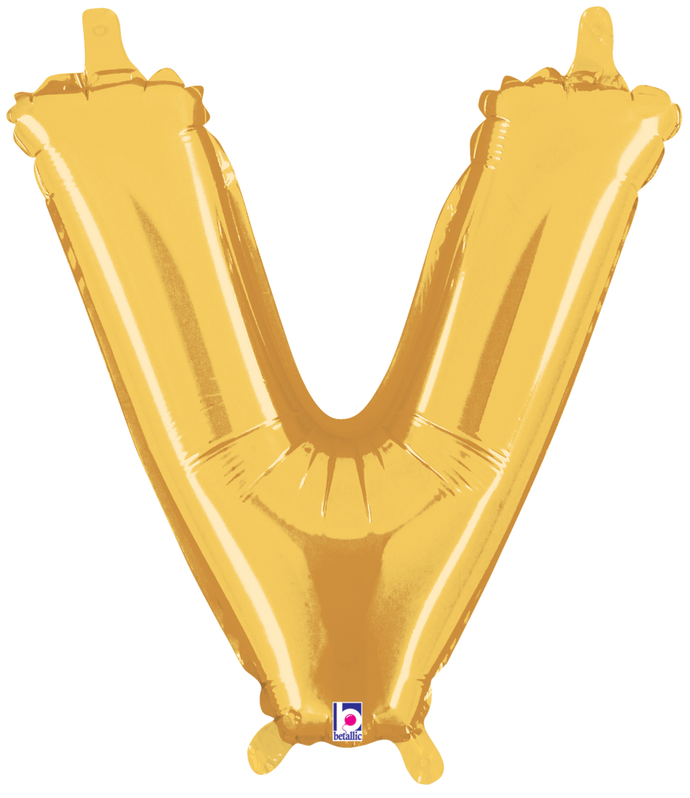 34923GP Letter V Gold 14in