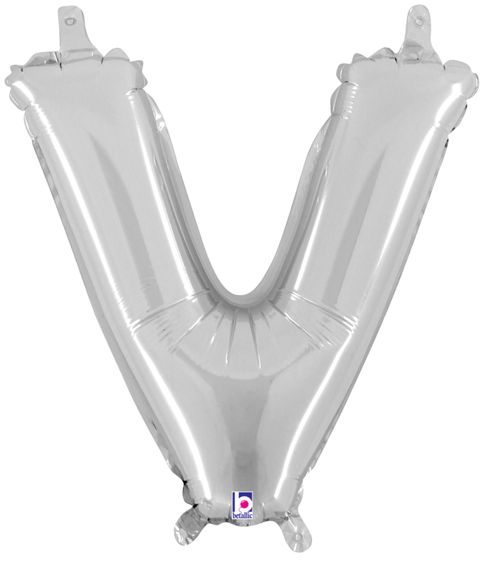 34923SP Letter V Silver 14in