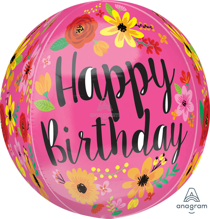 35566 Happy Birthday Pink Floral
