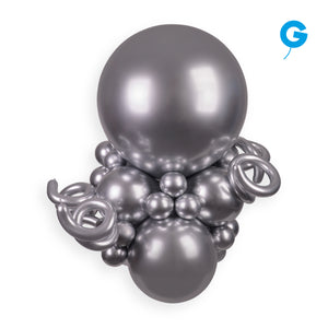 128956 Gemar Shiny Silver 13" Round (25ct)