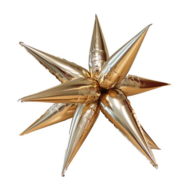 74526 Ellie's Starburst Cluster Jumbo Glazed Gold