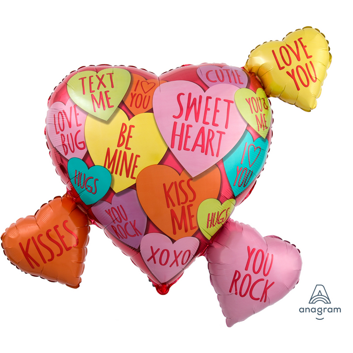 34156 Hearts With Messages Cluster