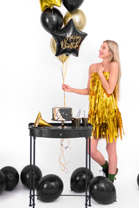 FB93 Happy Birthday Black