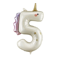 Load image into Gallery viewer, FB359-5 Number "5" Unicorn
