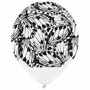 BCT Black & White Butterfly 13" Round (50ct)