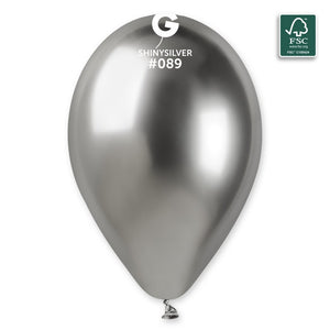 128956 Gemar Shiny Silver 13" Round (25ct)