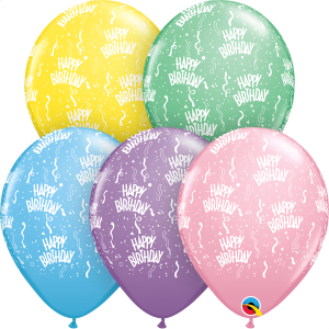 11756 Birthday-A-Round Pastel Assortment 11" Round