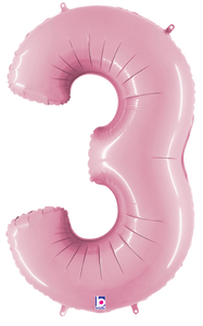 15843 Megaloons® Number "3" Pastel Pink