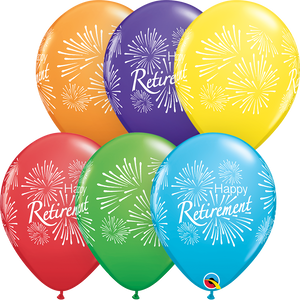 20514 Happy Retirement Fireworks 11" Round