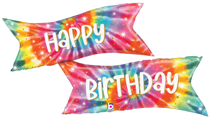 25120 Tie Dye Banner Birthday