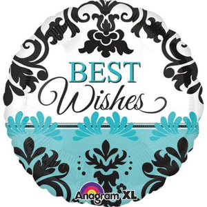 26927 Teal Damask Best Wishes