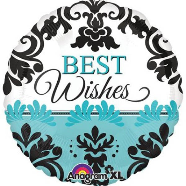 26927 Teal Damask Best Wishes
