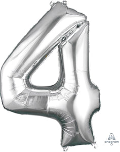 27984 SuperShape™ Number "4" Silver