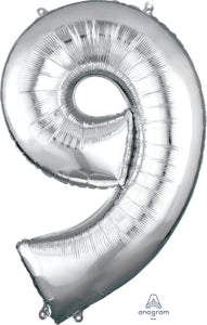 27989 SuperShape™ Number "9" Silver