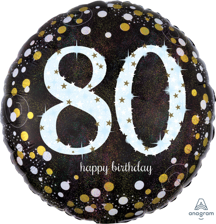 33742 Sparkling Birthday 80
