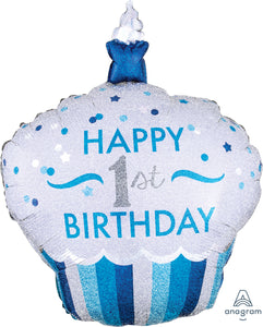 34523 1st Birthday Cupcake Blue