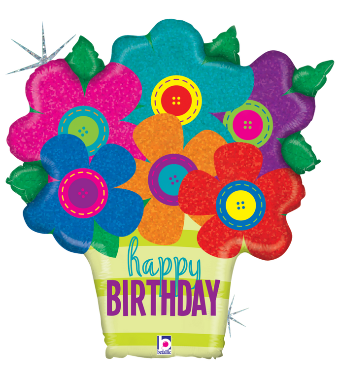 35560 Birthday Button Flowers
