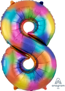 38538 Number "8" Rainbow Splash