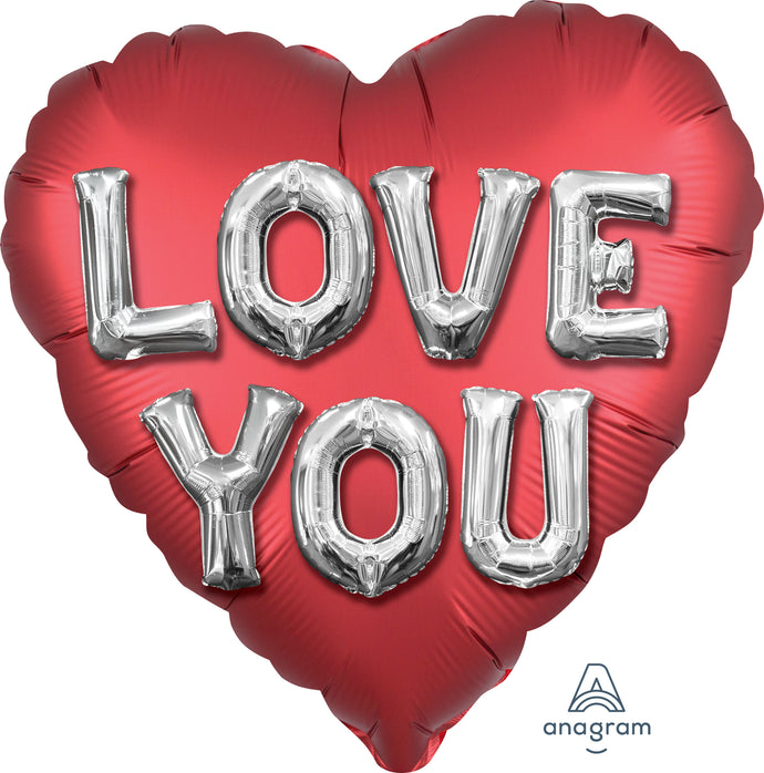 38737 Satin Love You Balloon Letters