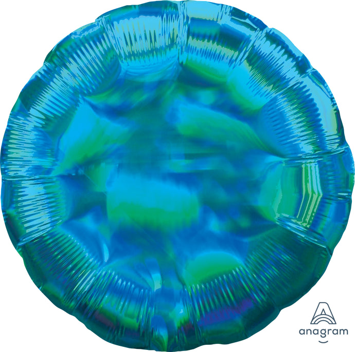 39256 Iridescent Cyan Circle