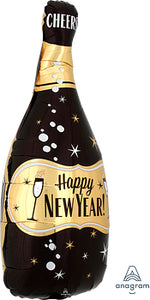 40441 HNY Gold & Black Bubbly Bottle