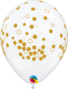 55450 Diamond Clear Confetti Dots 11" Round