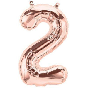 59105 Air Fill Number "2" Rose Gold 16in