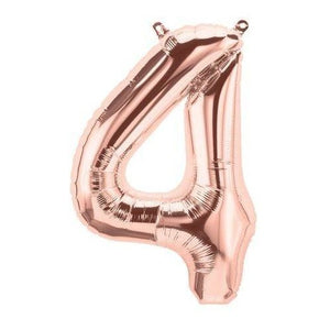 59109 Air Fill Number "4" Rose Gold 16in