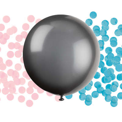 54600 Black Gender Reveal with Confetti 24