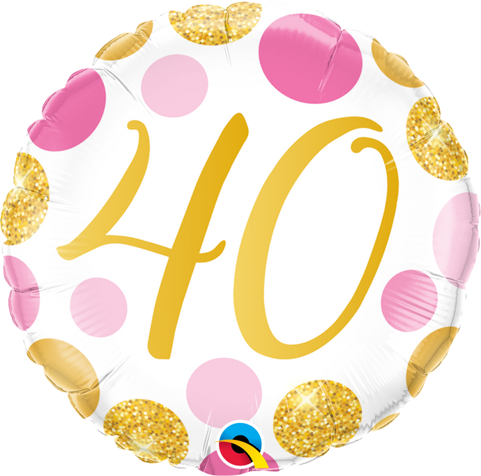 88184 40 Pink & Gold Dots