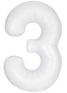 13963 Number "3" Matte White